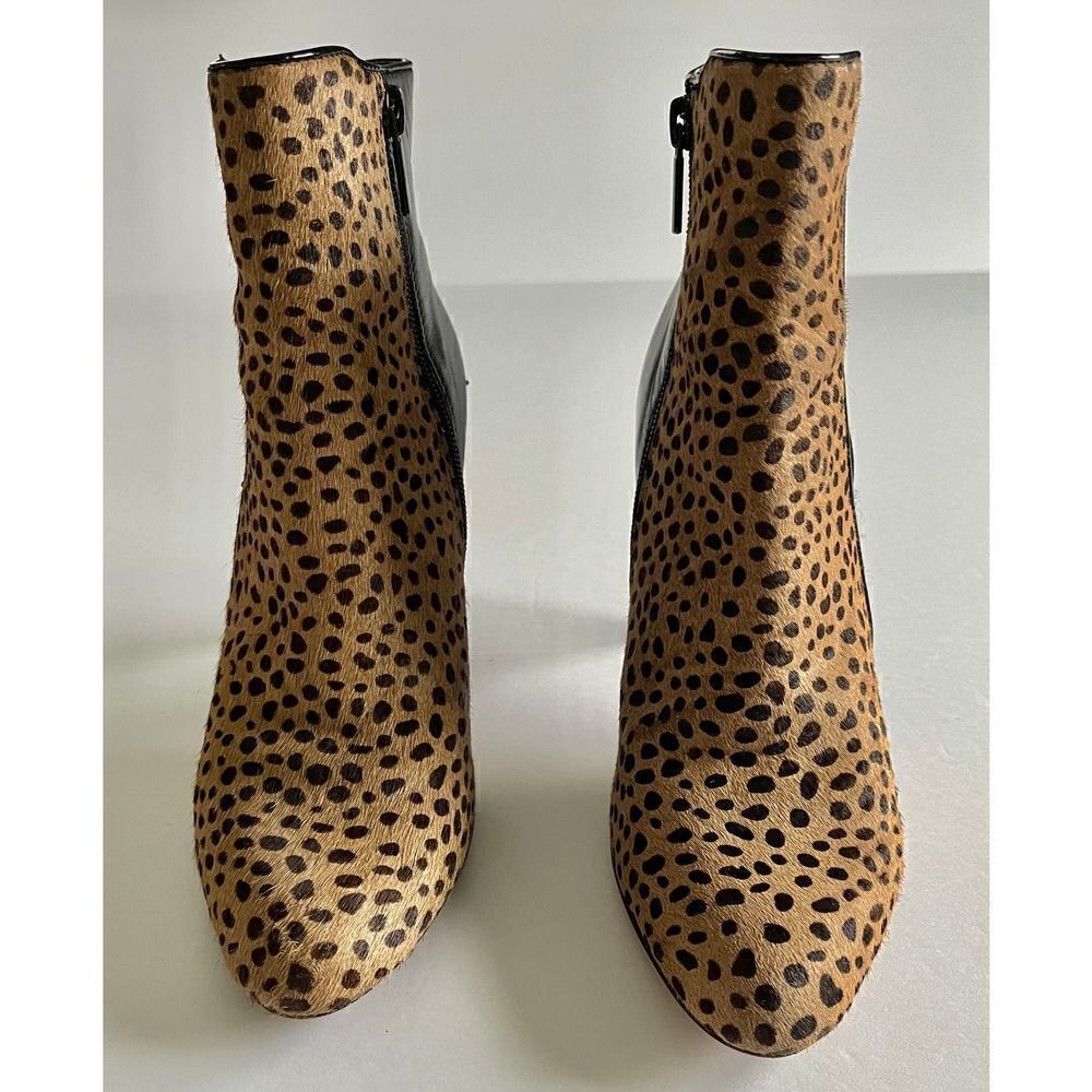 White House Black Market Blaze Cheetah Animal Print Calf Hair Leather Boot 6.5 M